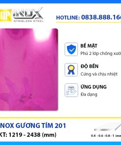 tấm inox gương tím