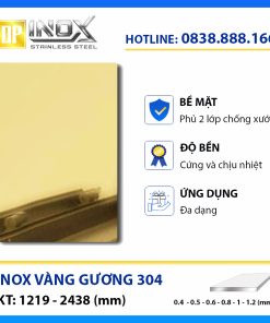 inox vàng gương 304