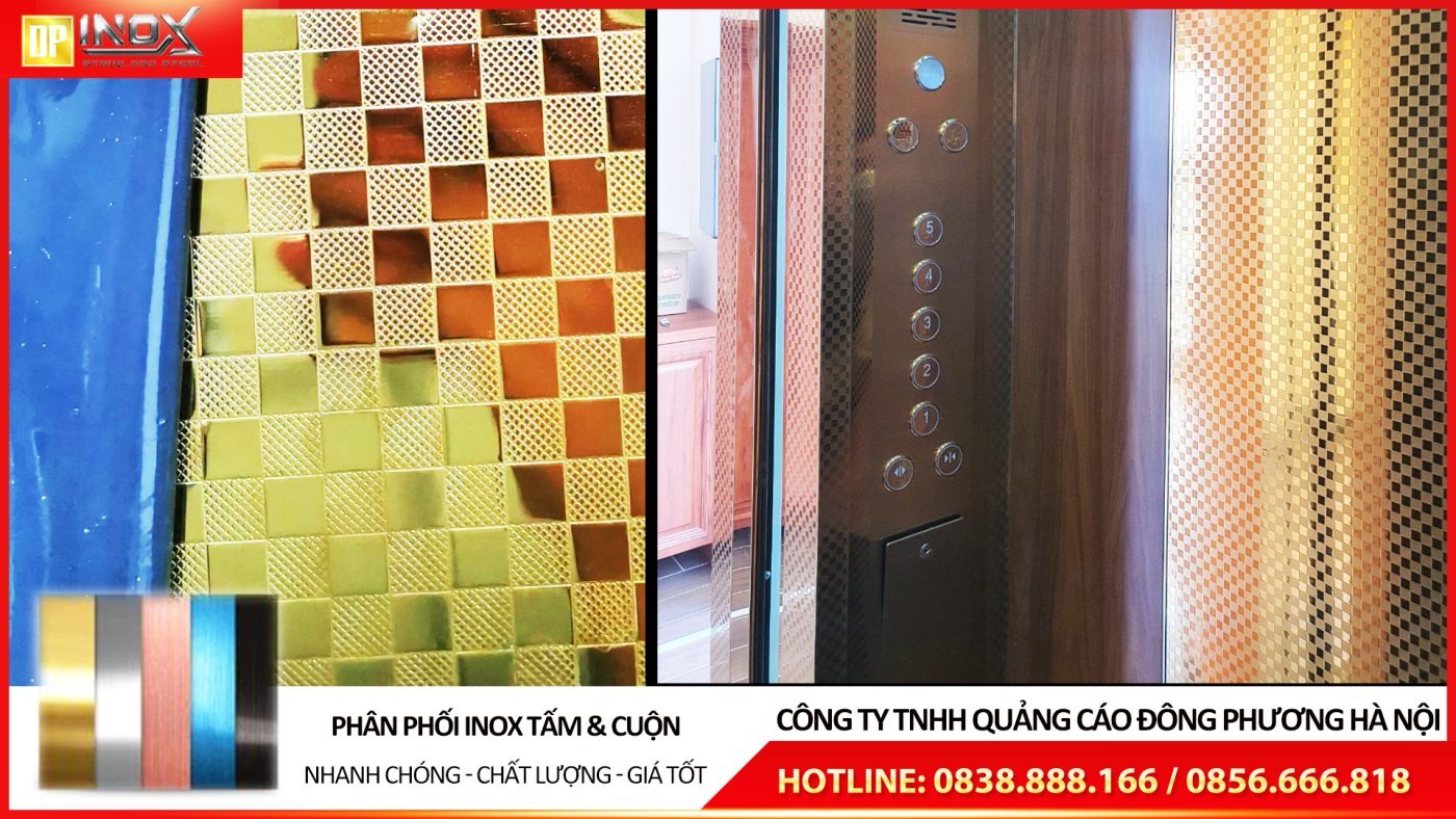 ứng dụng tấm inox ốp hoa văn