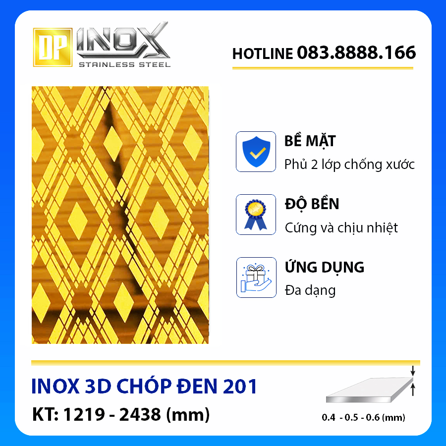 tấm inox hoa văn hình thoi